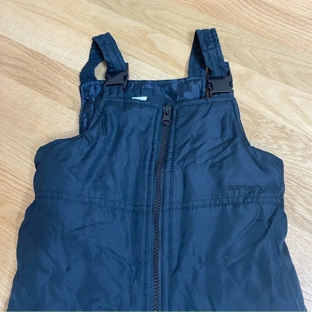 Carter’s Snow Winter Bib Overalls Sz 4T Blue Toddler Boys Kids